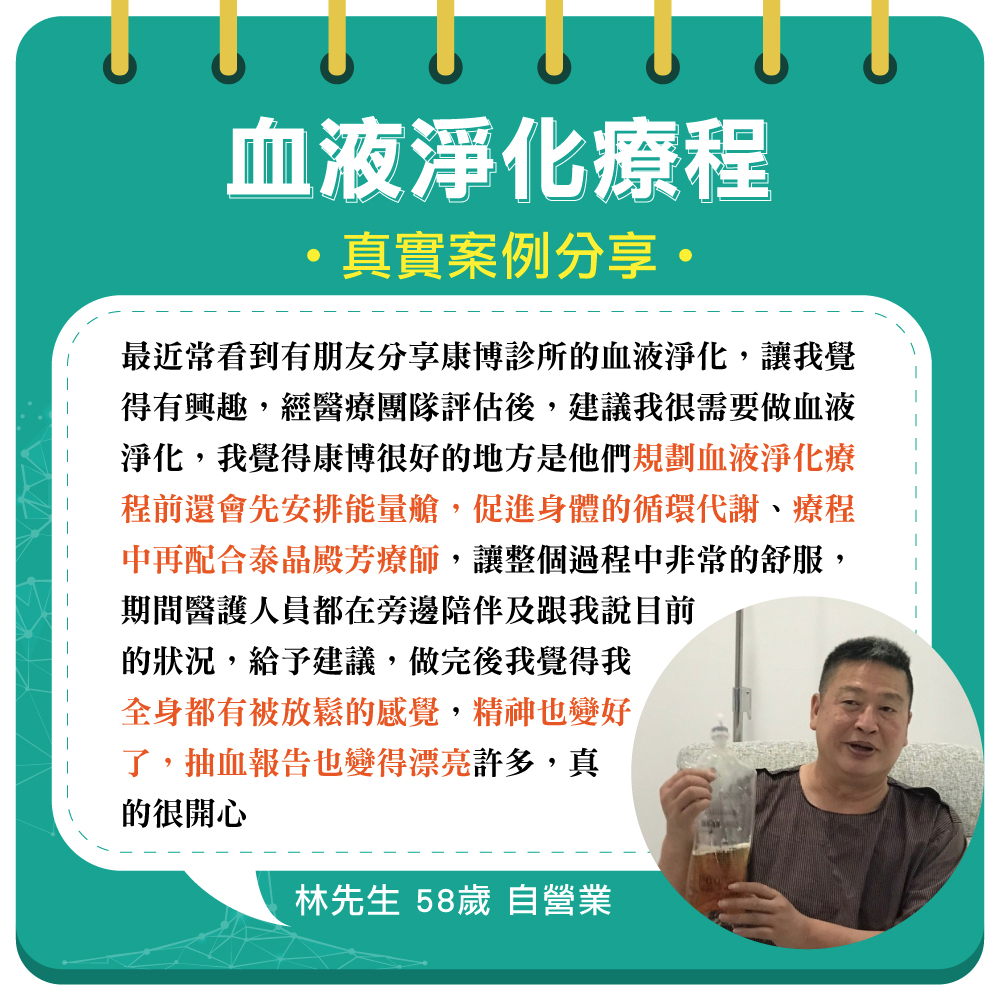康博診所血液淨化療程案例