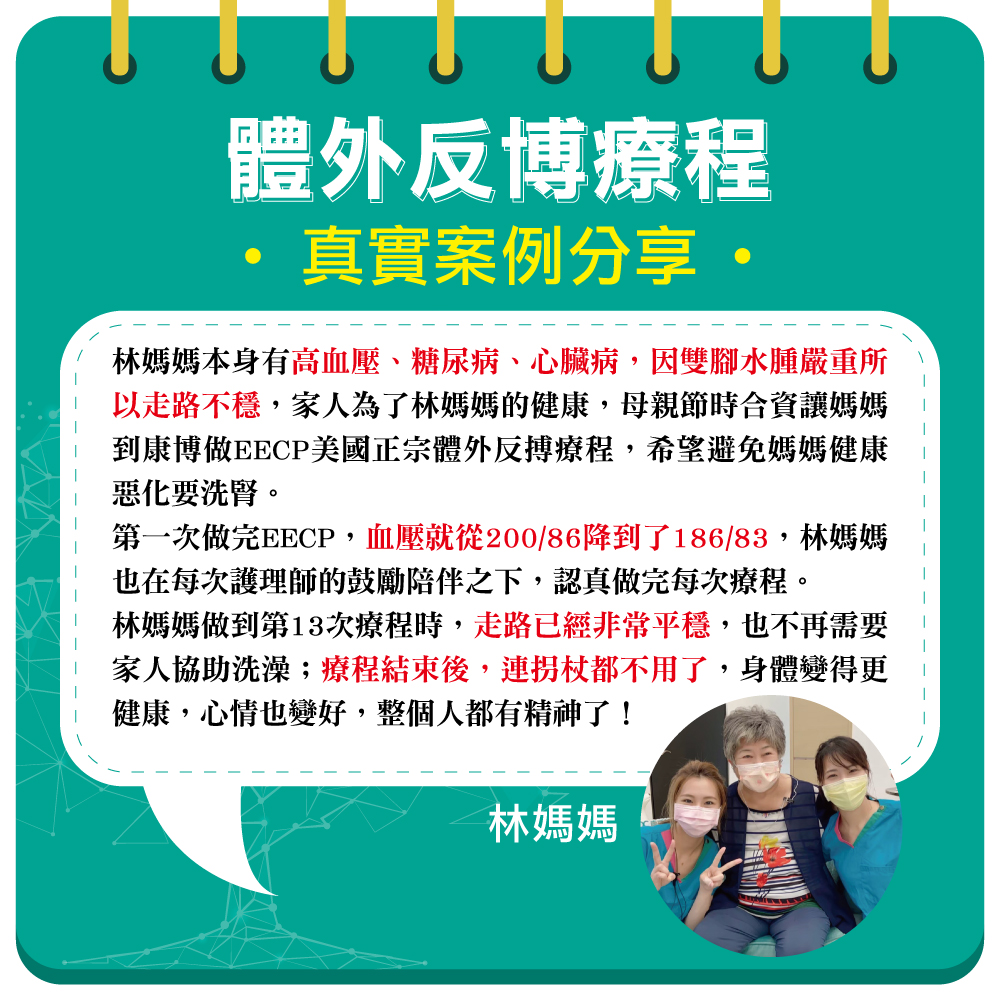 康博診所 EECP體外反搏療程 案例分享
