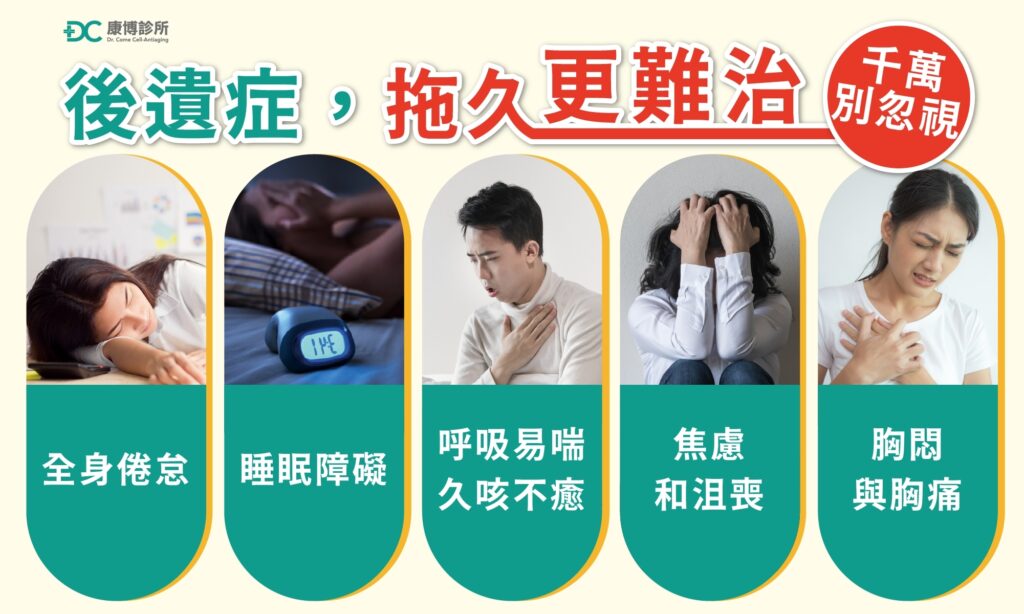 新冠後遺症,依據每個人的身體狀況不一樣會產生不同的症狀,但不管是哪一種,依據醫師臨床經驗都是「拖久更難治」。